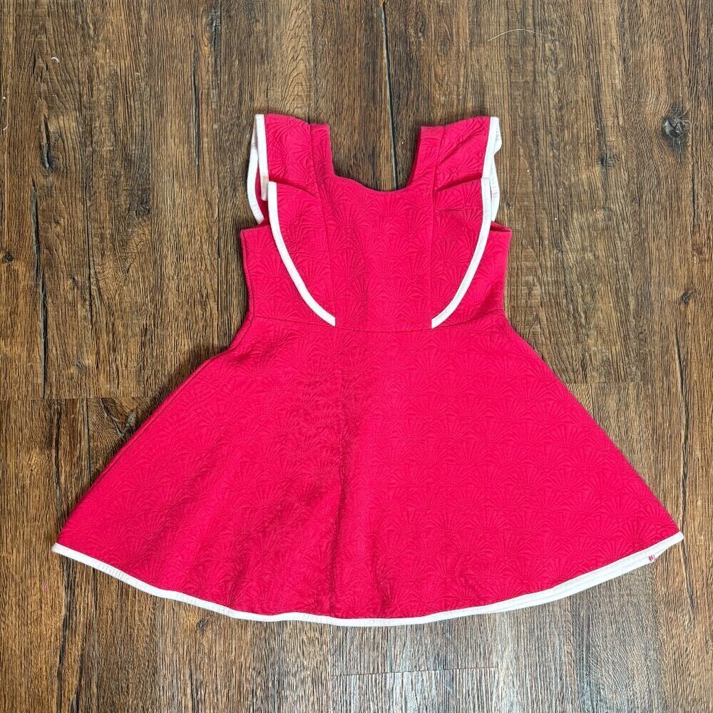 Janie and Jack hot pink jacquard ruffle dress